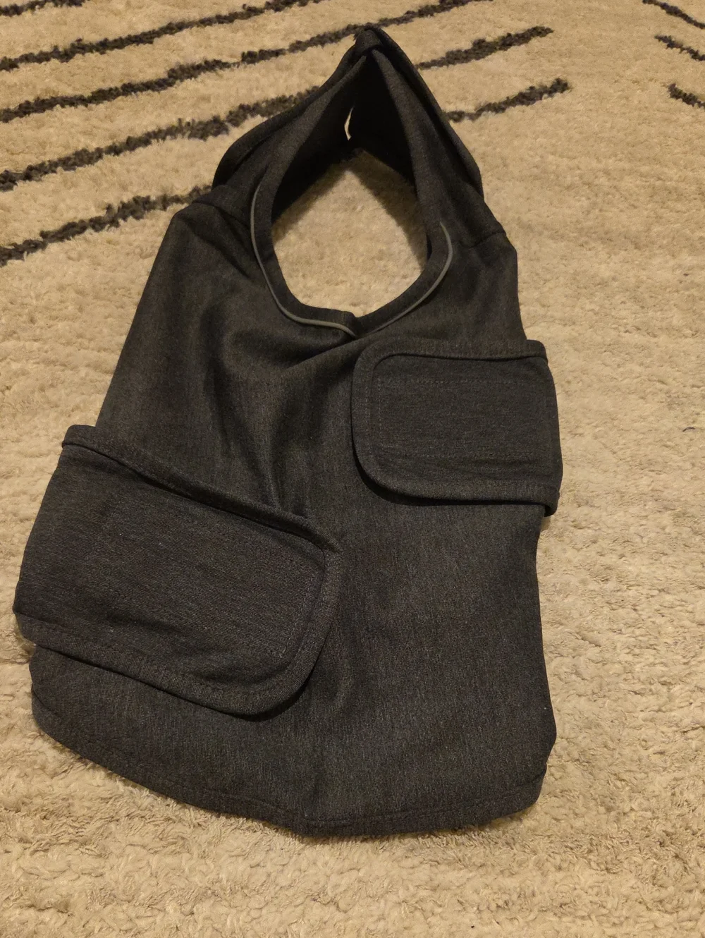Charcoal Dog Anxiety Vest with Tightening Panels
